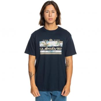 Quiksilver - Camiseta Azul Marino para Hombre - Tropical Rainbow XL Azul