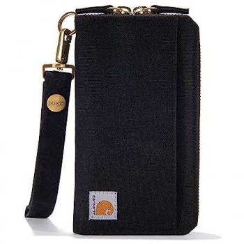 Carhartt Cartera Nylon Duck Lay Flat para damas - Negro, un tamaño