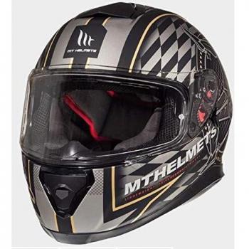 MT HELMETS Thunder 3 SV Isle of Man Matt Black Gold XL
