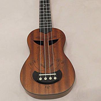Stagg TIKI-AH Soprano Ukulele with Sapele Top and Black Finish