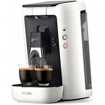 Cafetera de cápsulas Philips Senseo Maestro CSA260/10, 1450W, 1.2L, con función de memoria y selección de intensidad, color blanco