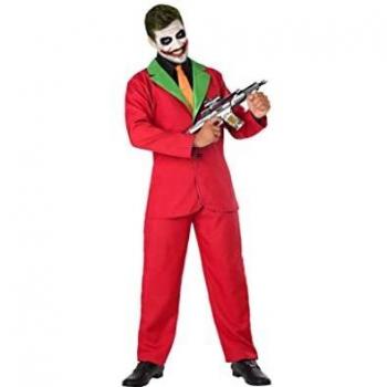 Disfraz de Payaso Rojo Adulto XL para Halloween, Carnaval y Fiesta de Miedo