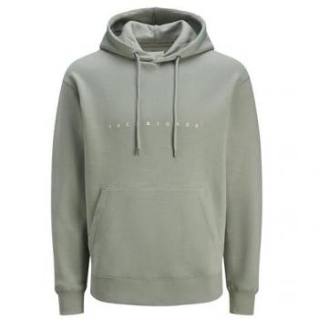 Jack & Jones Star Hoodie Iceberg Green with 3D Logo Print for Men Size S