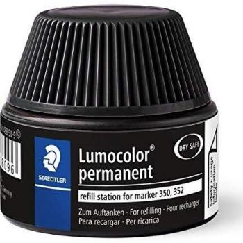 Recarga de Tinta Negra para Marcadores Permanentes Staedtler Lumocolor 350/352 - 30 ml