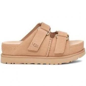 UGG Women's Goldenstar Hi Slide Suede Sandals in Brown