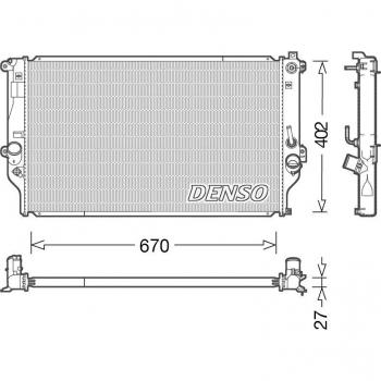 Radiador DENSO DRM50092 para Refrigeración del Motor