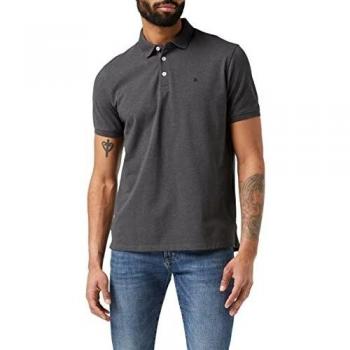 Jack & Jones Men's Paulos Dark Grey Slim Fit Polo Shirt XXL