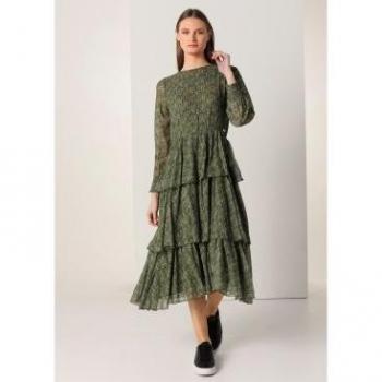 Vestido mini verde con estampado floral para mujer de Lois Jeans