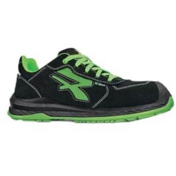 Zapatos de seguridad U-Power Canyon S1P SRC ESD, color Negro/Verde, talla 38 (EU)