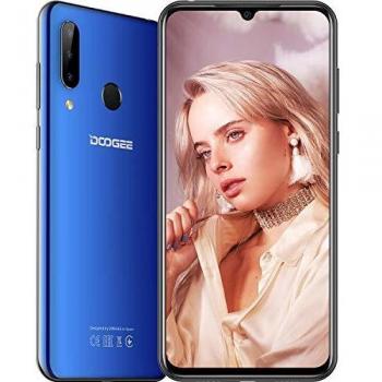 DOOGEE N20 Smartphone Libres, 2019 Android 9.0 4G Teléfono Móvil Libres Dual Sim, Octa Core 4GB RAM+64GB ROM, 6.3 Pulgadas FHD+, 16.0MP+8.0MP+8.0MP, 4350mAh Face ID+Huella Digital, Azul