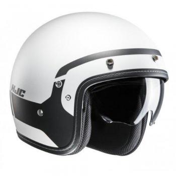 Casco de moto HJC FG de los 70, Modik Mc5sf, en color blanco/negro, talla pequeña