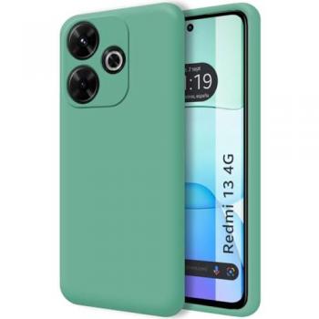 Funda Silicona Líquida Ultra Suave Verde para Xiaomi Redmi 13 4G