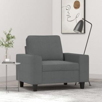 Sillón de Tela Gris Oscuro 60 cm Vidaxl
