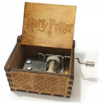 Harry Potter Ocho caja de tonos caja de música de mano de madera mejor regalo de madera