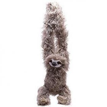 Wild Republic - Hanging Sloth, Perezoso de Peluche con Velcro, 44 cm