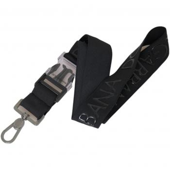 Dolce & Gabbana Black Logo Print Shoulder Bag