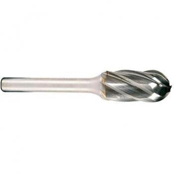 Metabo 628377000 628377000-Fresa para Tratar el aluminiio rotativa esfer. dentado Aluminio 12,7 x 70 mm Longitud Trabajo 25 mm vástago de 6 mm, 0 V, Negro, Size