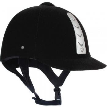Rojo caballo adultos casco de seguridad Hawk terciopelo, negro, 61 cm