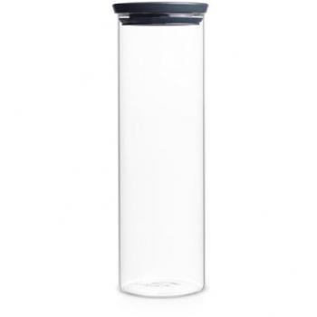 Brabantia Bote de Cristal 1.9 L, Gris/Transparente, 1,9 l