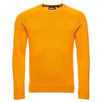 Superdry Hombre Jersey de algodón de la colección Orange Label Grindle Dorado Siena XXL