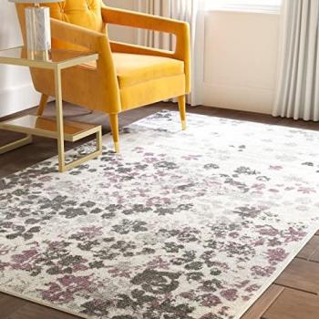 Safavieh Adirondack Floral Area Rug 3' x 5' in Ivory and Purple