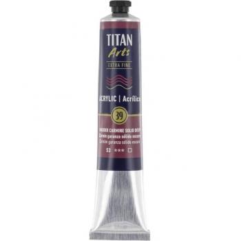 Pintura acrílica Titan 60ml carmín de granza sólido