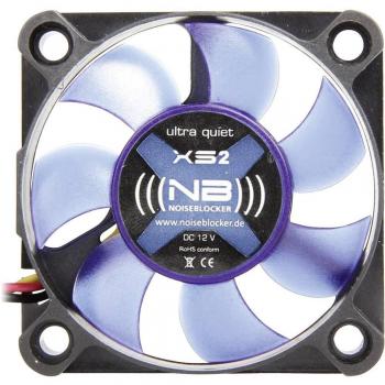 Noiseblocker BlackSilent Fan XS2 - 50mm, 4000rpm, Computer Case Cooling Fan, Black and Blue, 50x50x10mm