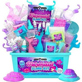 Original Stationery Slime para Niñas - Kit Slime de Sirena de 35 Piezas con Glow in The Dark DIY Accesorios
