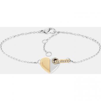 Pulsera Tommy Hilfiger Love Family de acero inoxidable bicolor con cristal