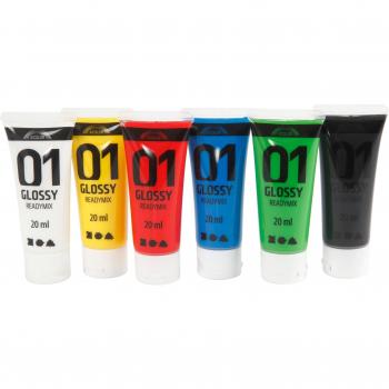 Pintura Acrílica A-Color, Brillante, Colores Estándar, 6x20ml