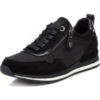 Zapatillas Deportivas de Mujer Refresh con Cremallera y Doble Suela, Color Negro, Talla 41