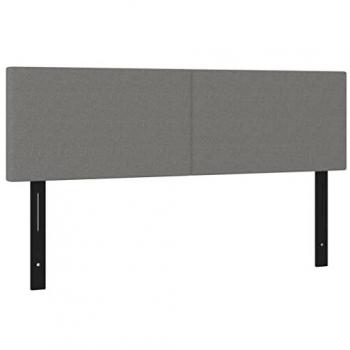 Cabeceros 2 unidades tela gris oscuro 72x5x78/88 cm Vidaxl