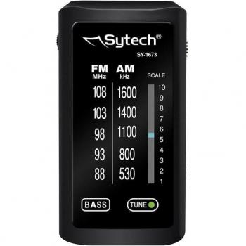 Radio de Bolsillo Sytech AM/FM Estéreo con Sintonizador Analógico y Filtro Realce de Graves