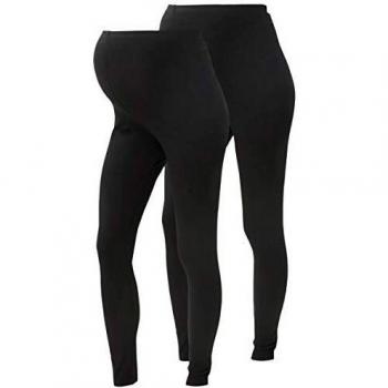 MAMALICIOUS Mllea Org Long Legging 2pack A. O. Noos Leggings premamá, Negro
