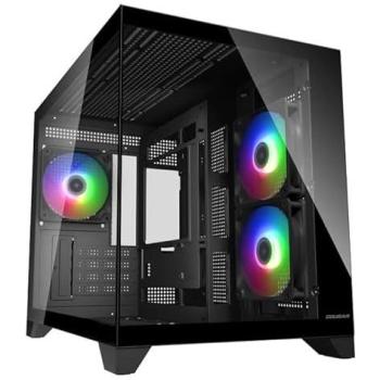 Cougar FV150 Mini Torre PC RGB, Micro ATX y Mini-ITX, Vidrio Templado, Negro