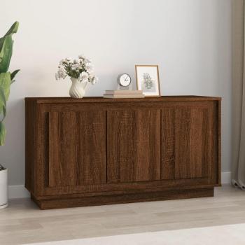 Aparador de madera contrachapada marrón roble 102x35x55 cm - Mueble de Almacenaje de Salón, Buffet para salón, Armario Auxiliar, Armario de Almacenamiento