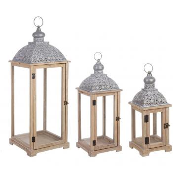 Set de 3 Faroles Oberlech Naturales