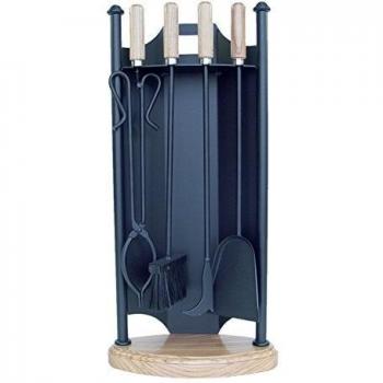 Imex El Zorro 12026-N - Pack de 4 piezas para chimenea ovalada, color negro