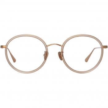 Linda Farrow SATO LFL1452 C3 Men's Eyeglasses Gold Size 50 - Frame Only, Blue Light Block Available
