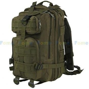 FOME Bag Unisex Patrol Molle Assault Pack Canvas 25L Tactical Outdoor Sport Military Rucksacks Backpack Camping Hiking Trekking Bag With Laptop Compartment & Padded Shoulder Strap, [Importado de UK]