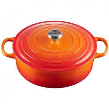 Cocotte redonda baja de hierro fundido Le Creuset