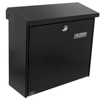 Burg-Wächter Comfort 913 S Buzón con Portaperiódicos Integrado, Negro