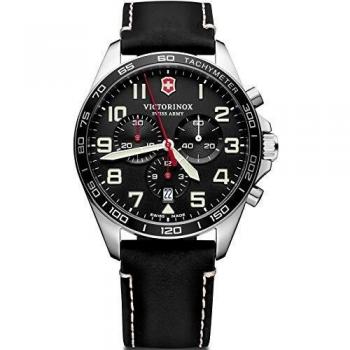 Victorinox Field Watch Reloj para Hombre Analógico de Cuarzo con Brazalete de Piel de Vaca V241852