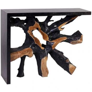 Consola de madera bicolor MOYCOR, 100 cm de ancho