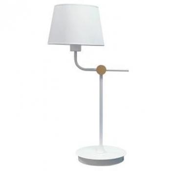 Lámpara de Mesa Solor Blanco y Oro 1xE27