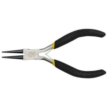 Alicates de Punta Redonda VOREL 42307 - 125mm, Fabricados en acero al carbono, Mango antideslizante, Acabado niquelado para resistencia a la corrosión