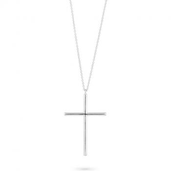 Collar de Cruces de Plata Plateado