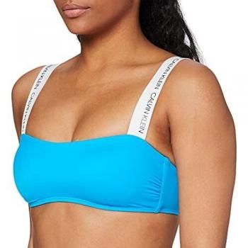 Tommy Hilfiger Bandeau-RP Parte de Arriba de Bikini, Azul