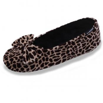 Bailarinas de terciopelo multicolor con gran lazo y suela de cuero, talla 37/38