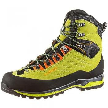 Lowa Cevedale II GTX Men's Suede Leather Mountaineering Boots - Lime Flame Color